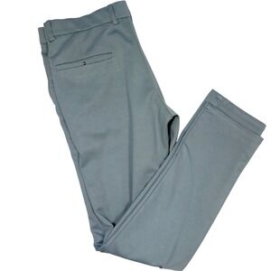 Zara Man Chinos Size 31 Slim Fit Flat Front Blue Gray Trousers